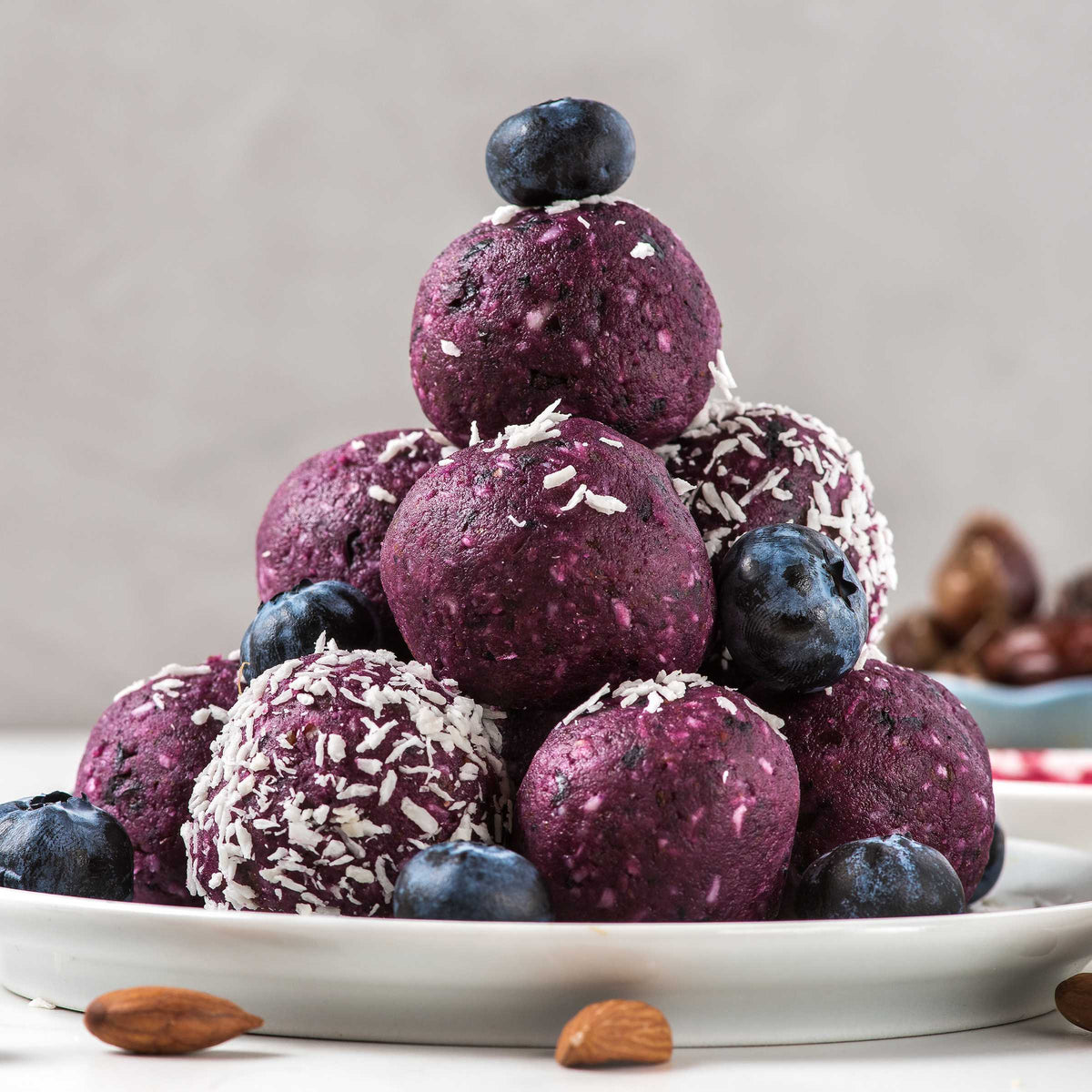 Blueberry energy balls Old Beach Berries