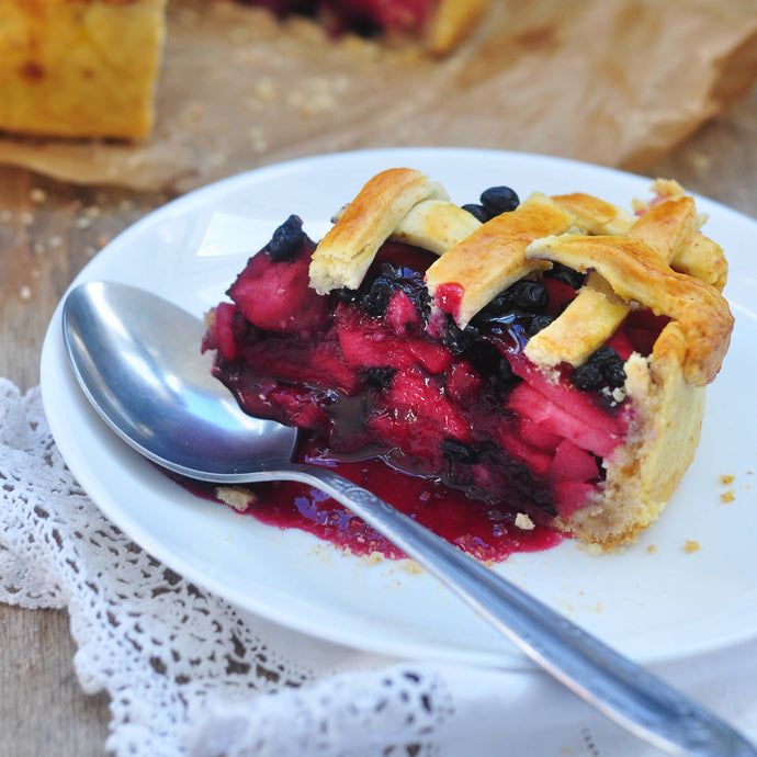 Apple and blueberry pie