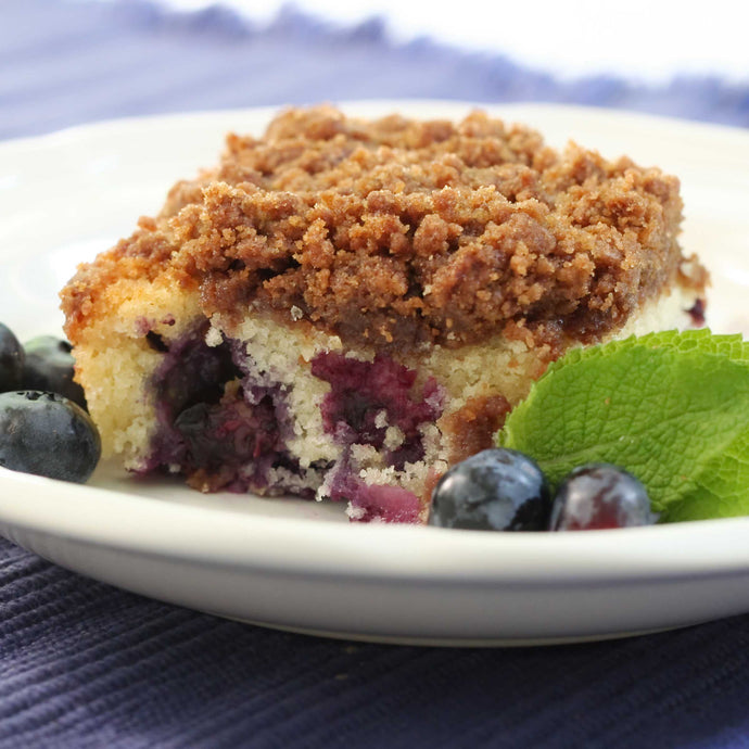 Blueberry buckle cake