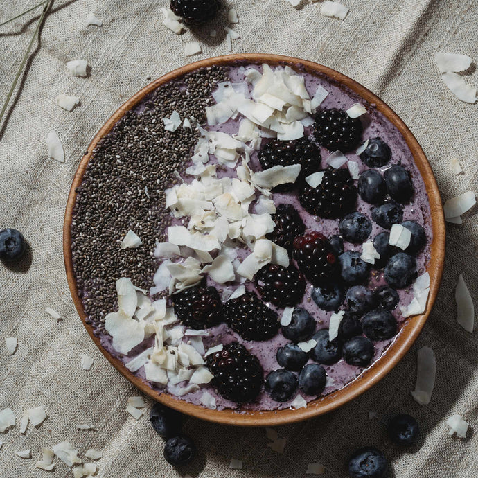 Blueberry smoothie bowl