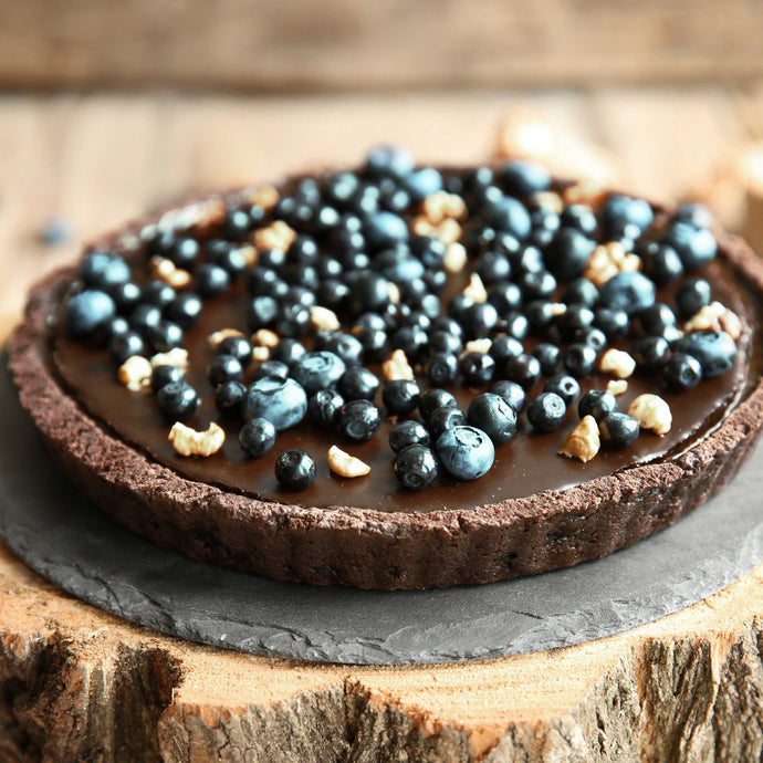Chocolate blueberry tart (vegan & gluten free)